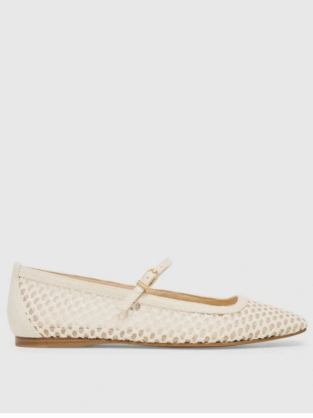 Dolce Vita Reyes Women's White Woven Raffia Ballet Flats